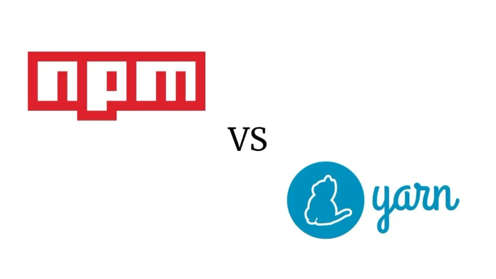 Image of NPM vs Yarn logos.