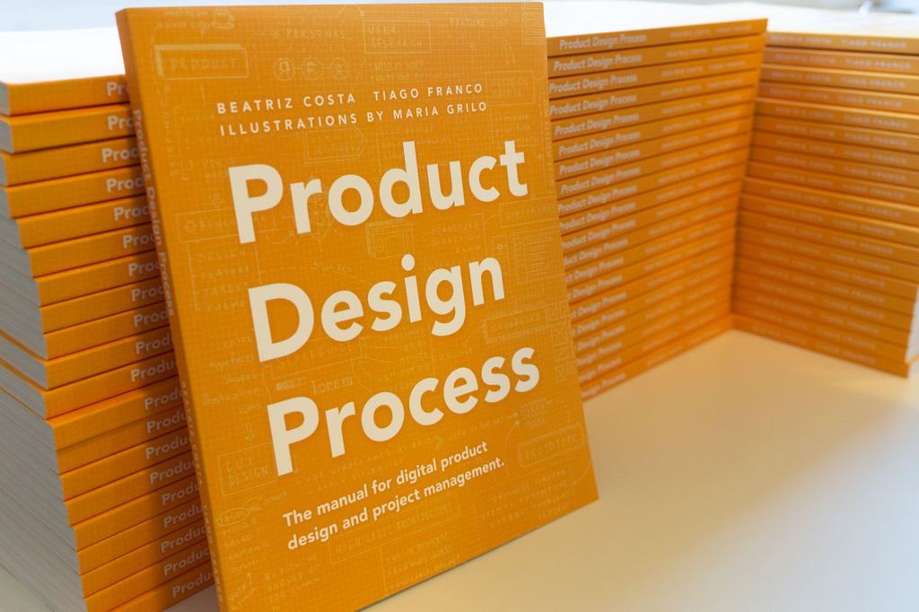Cover from the book Product Design Process by Beatriz Costa and Tiago Franco