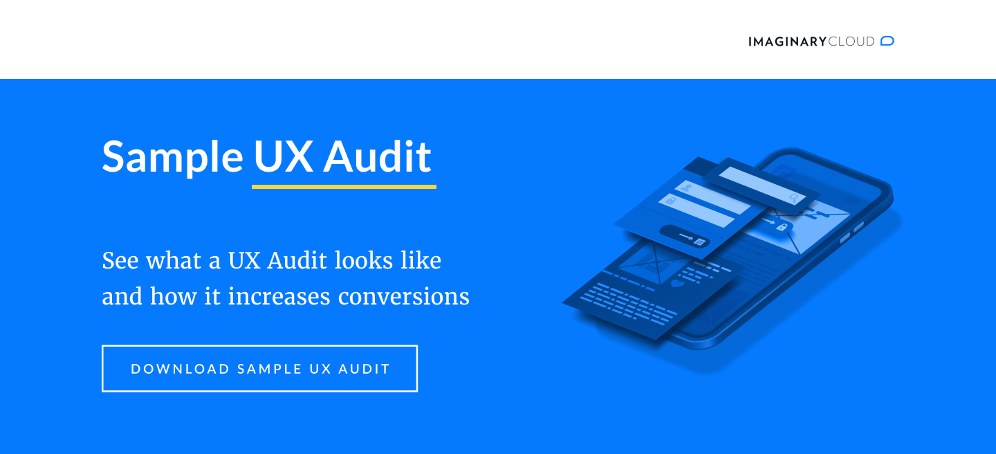 Download our Sample UX Audit and see how you can grow your revenue