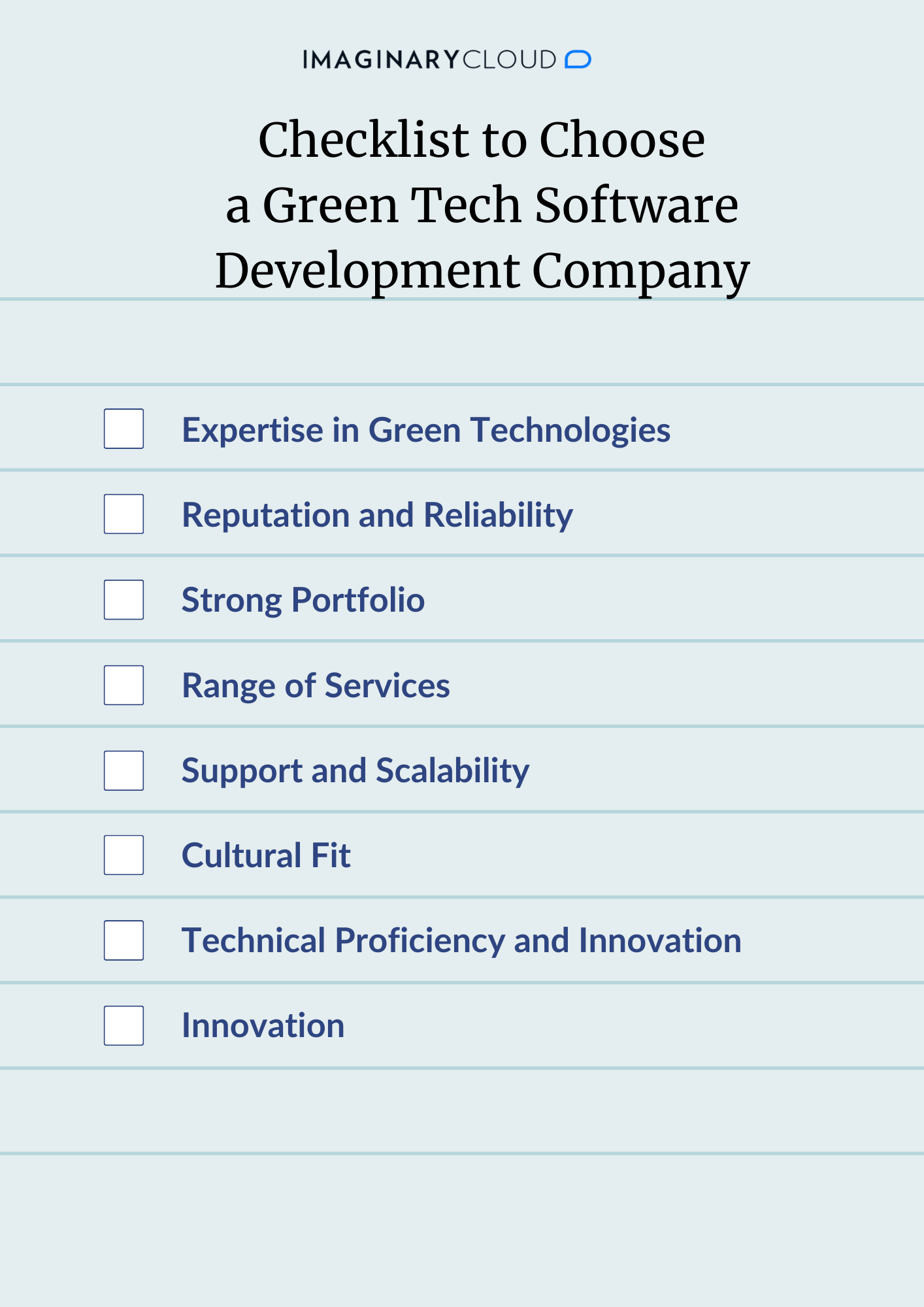 Checklist to Choose a Green Tech Software Development Company